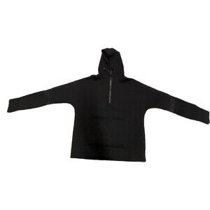 Betsey Johnson Hoodie Womens Small Black Hooded Performance Pullover Activewear